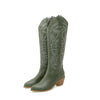 Leather Effect Cowboy Boots - 8 colors