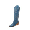 Leather Effect Cowboy Boots - 8 colors