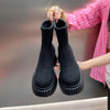Fabric Platform Ankle Boot