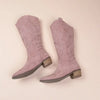 Suede Effect Western Cowboy Boots (3 Colors)