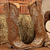 Brown Knee High Western Cowgirl Boots ( Wide Calf)