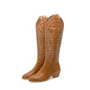 Leather Effect Cowboy Boots - 8 colors