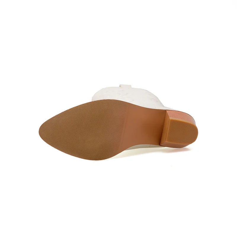 Leather Effect Cowboy Boots - 8 colors