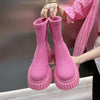 Fabric Platform Ankle Boot