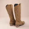 Suede Effect Western Cowboy Boots (3 Colors)
