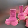 Fabric Platform Ankle Boot