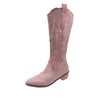 Suede Effect Western Cowboy Boots (3 Colors)