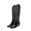 Leather Effect Cowboy Boots - 8 colors