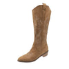 Suede Effect Western Cowboy Boots (3 Colors)