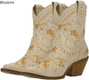 Embroidered Ankle Cowboy Boots ( in 4 colours)