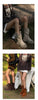 Suede Effect Short Biker Style Boots