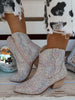 Glitter Ankle Cowboy Boots