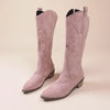 Suede Effect Western Cowboy Boots (3 Colors)