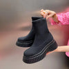 Fabric Platform Ankle Boot