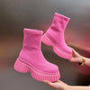 Fabric Platform Ankle Boot