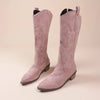 Suede Effect Western Cowboy Boots (3 Colors)