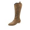 Suede Effect Western Cowboy Boots (3 Colors)