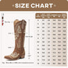 Brown Knee High Western Cowgirl Boots ( Wide Calf)